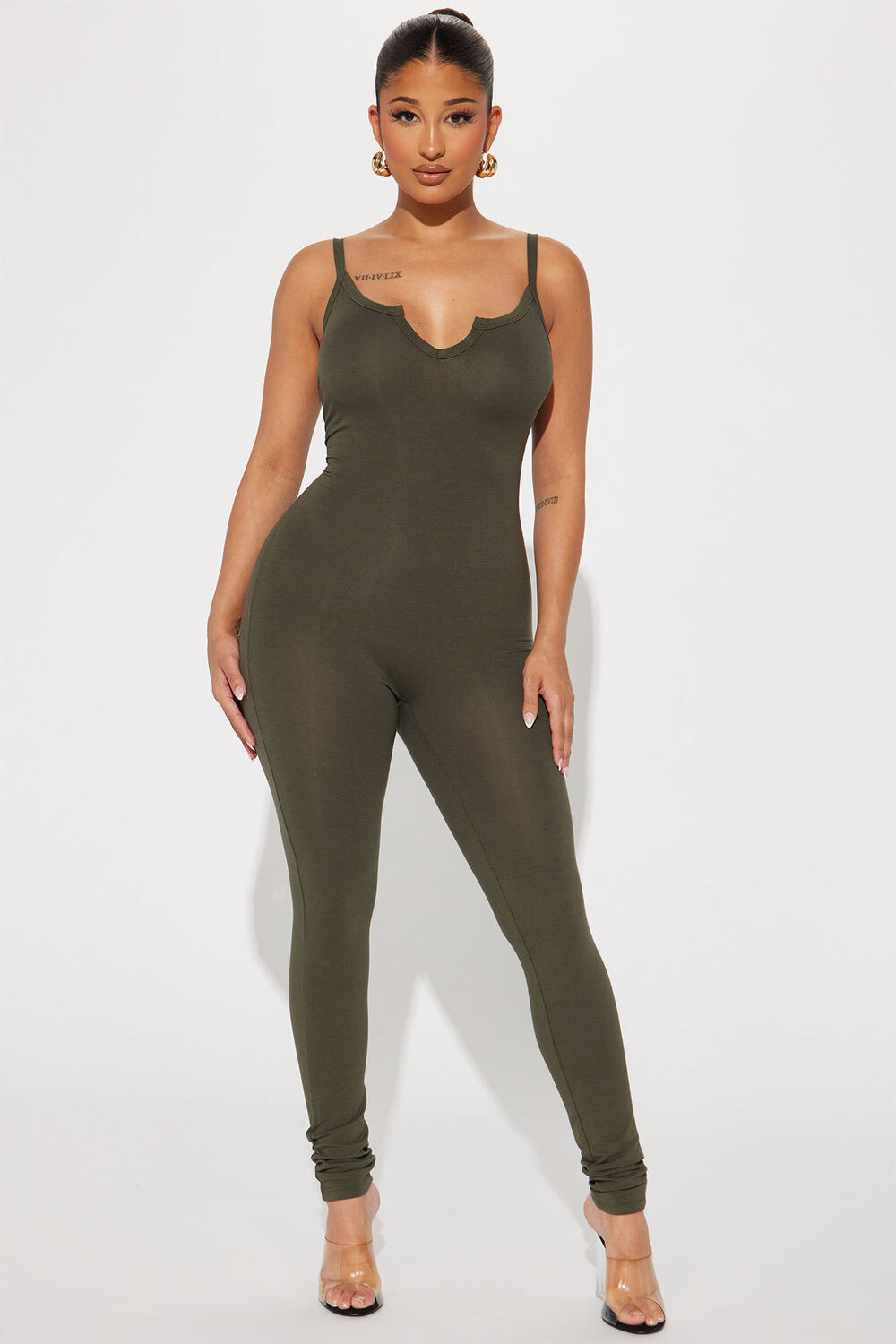 

Комбинезон Fashion Nova JR49930, оливковый