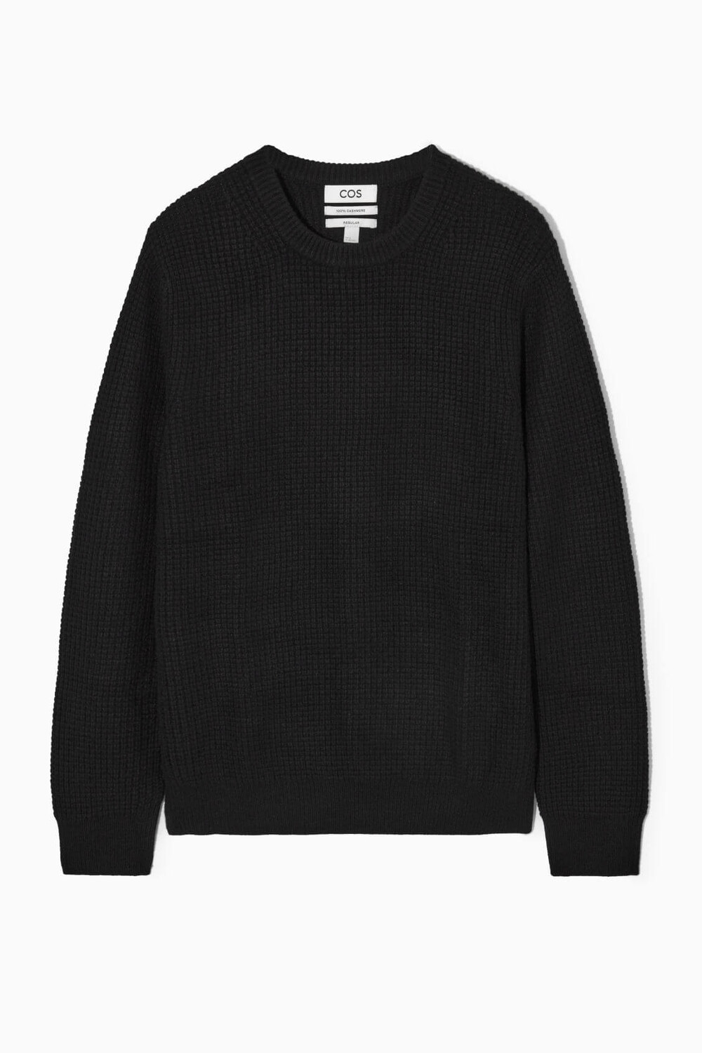 

Джемпер COS Waffle Knit Pure Cashmere, черный