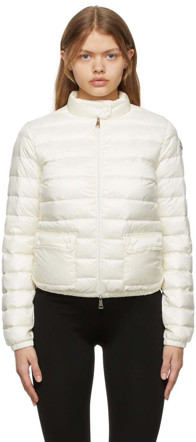 

Белая короткая пуховая куртка Lans Moncler