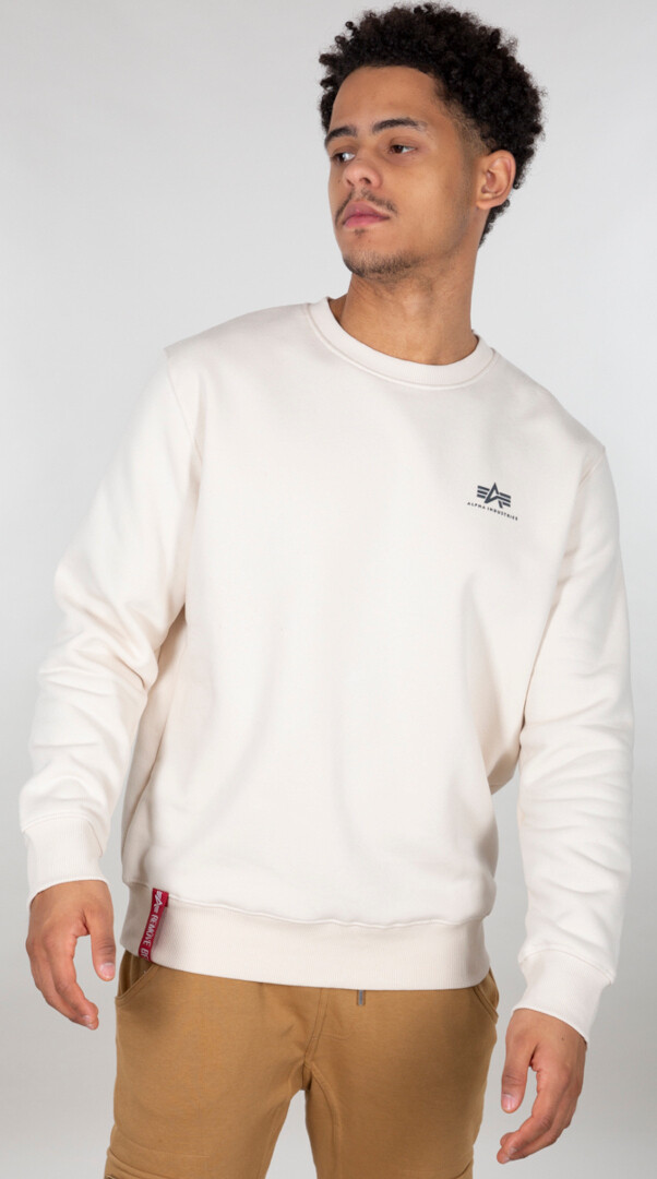 

Толстовка Alpha Industries Basic Small Logo, кремовая