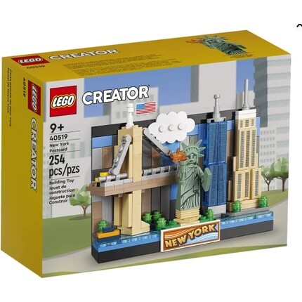 

Конструктор Lego 40519 Creator New York Postcard 3D диорама со Статуей Свободы, Эмпайр Стейт Билдинг и Всемирным торговым центром