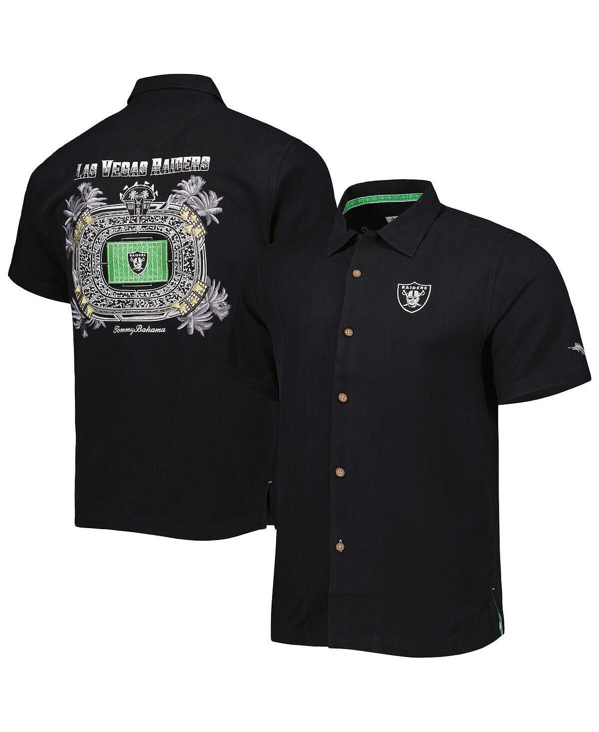 

Мужская черная рубашка las vegas raiders top of your game camp на пуговицах Tommy Bahama, черный