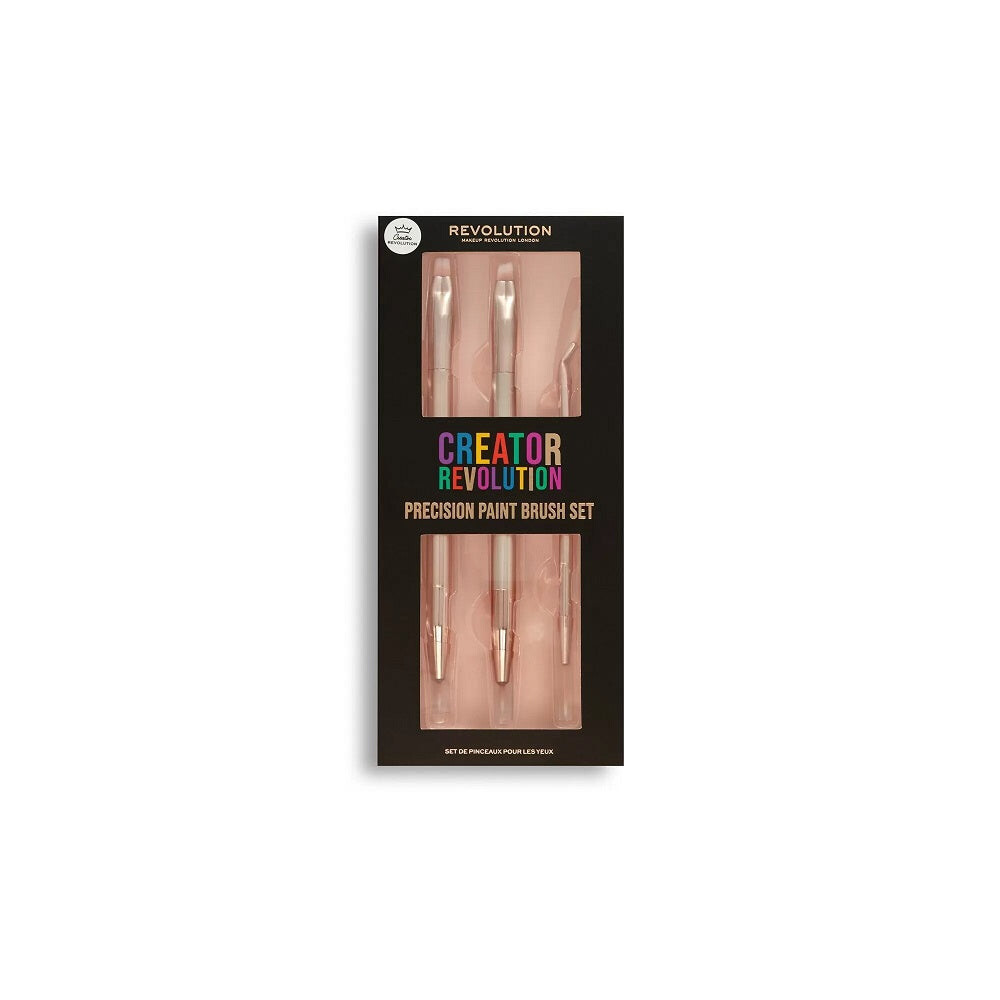 

Makeup Revolution Creator Revolution Precision Paint Brush Set Набор из трех кистей для точного макияжа глаз