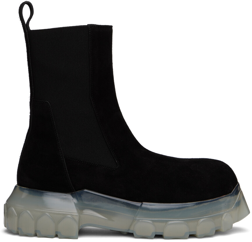 

Черные тракторные ботинки Beatle Bozo Rick Owens