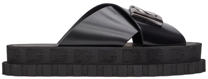 

Черные сандалии с логотипом Dolce & Gabbana