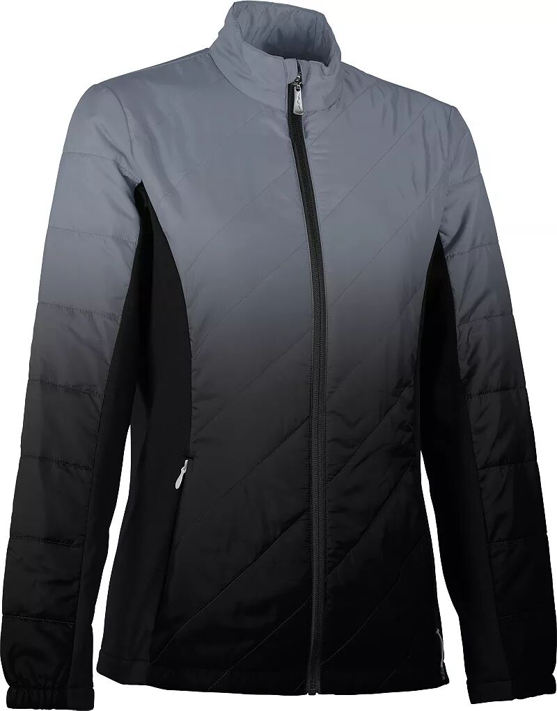 Женская куртка для гольфа с молнией и молнией Sun Mountain с градиентом, черный