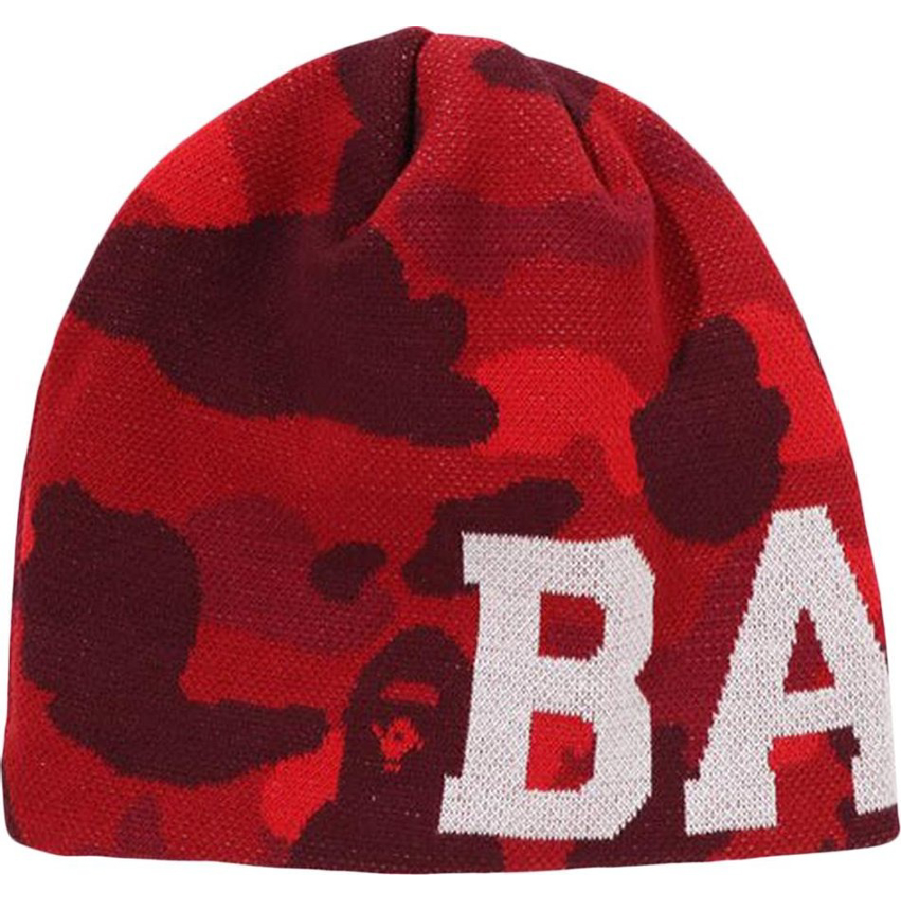 Шапка BAPE Color Camo Knit, красный сетчатая кепка колледжа bape color camo темно синяя