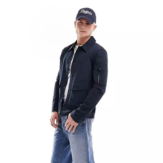 

Куртка-рубашка River Island Stretch, темно-синий