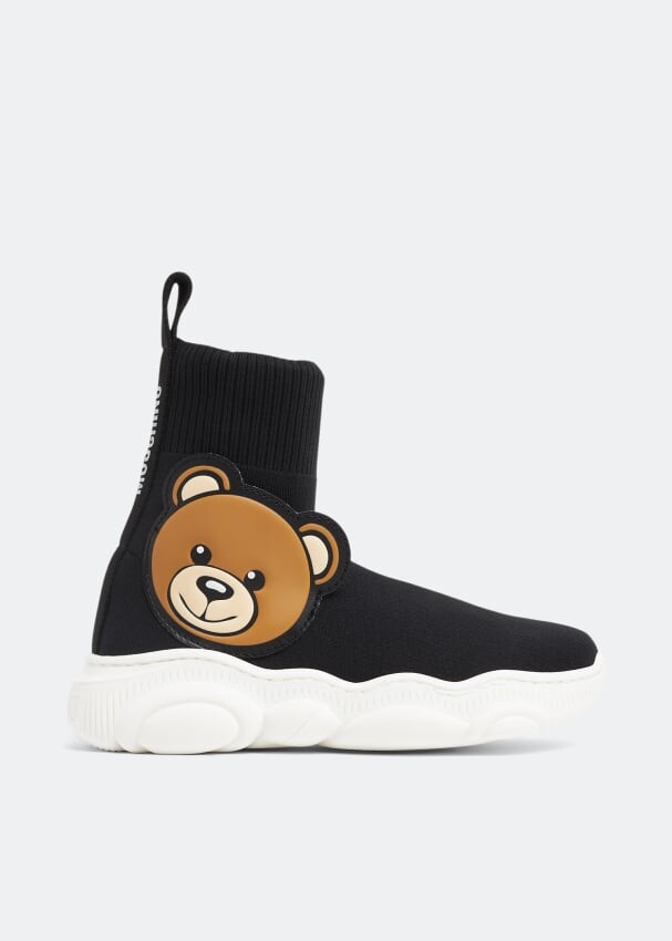 

Кроссовки MOSCHINO Teddy sock sneakers, черный