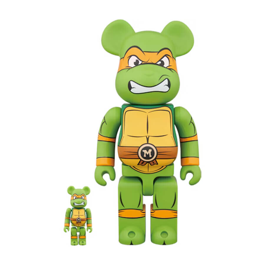 

Набор фигурок Bearbrick Michelangelo 100% & 400%, 2 предмета, зеленый/оранжевый