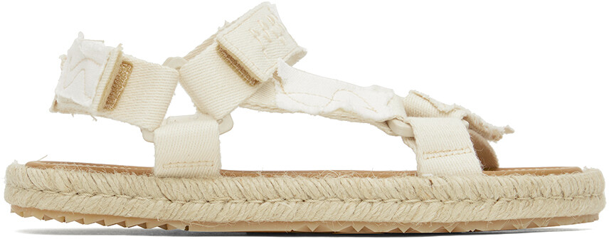

Сандалии Off-White в технике пэчворк Maison Margiela