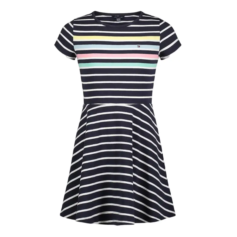 

Платье Tommy Hilfiger Big Kids' Pleated Polo, темно-синий/белый