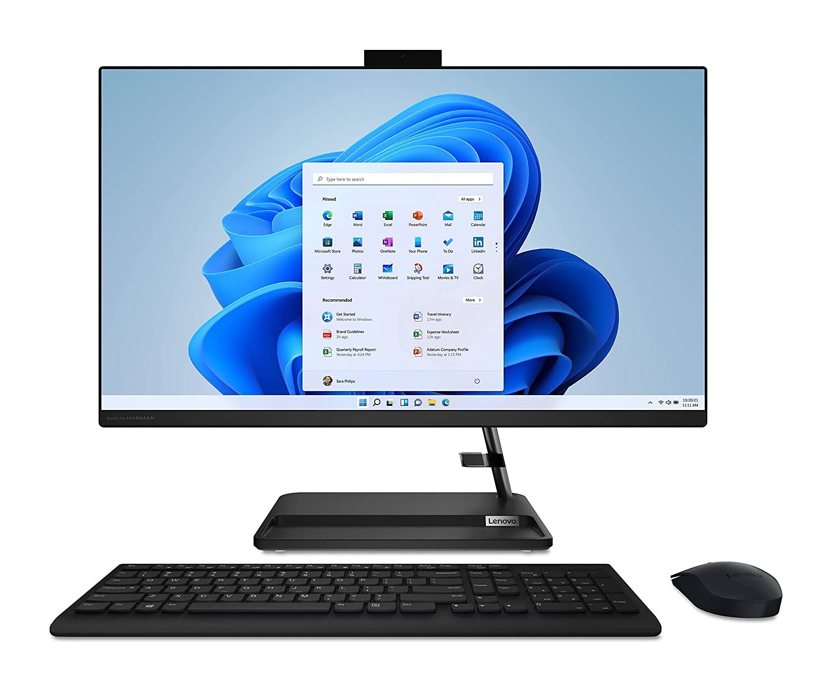 Моноблок Lenovo IdeaCentre AIO 3i 27", Intel Core i5-1240P, FHD сенсорный, 8Гб, 512Гб, английская клавиатура - фото