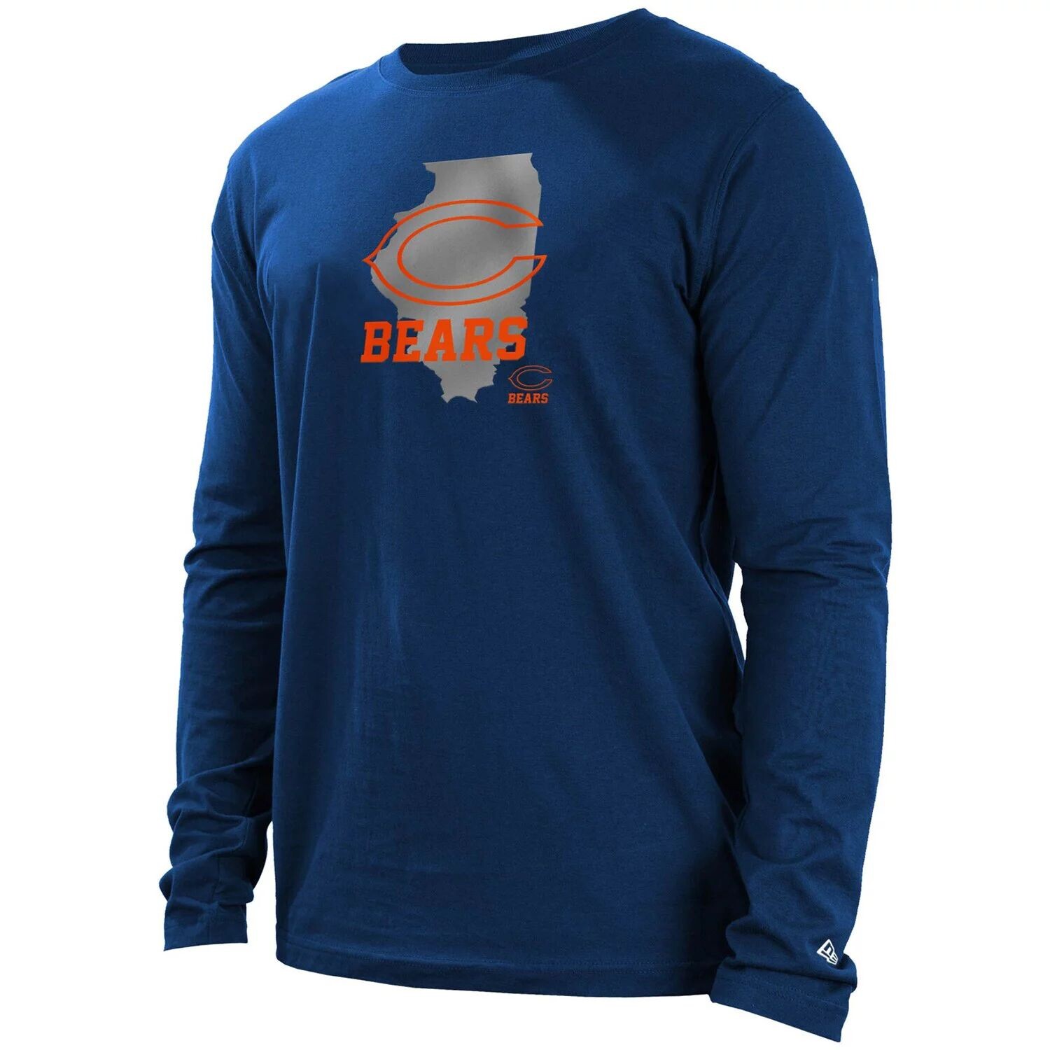 

Мужская темно-синяя футболка с длинными рукавами New Era Chicago Bears State, Синий