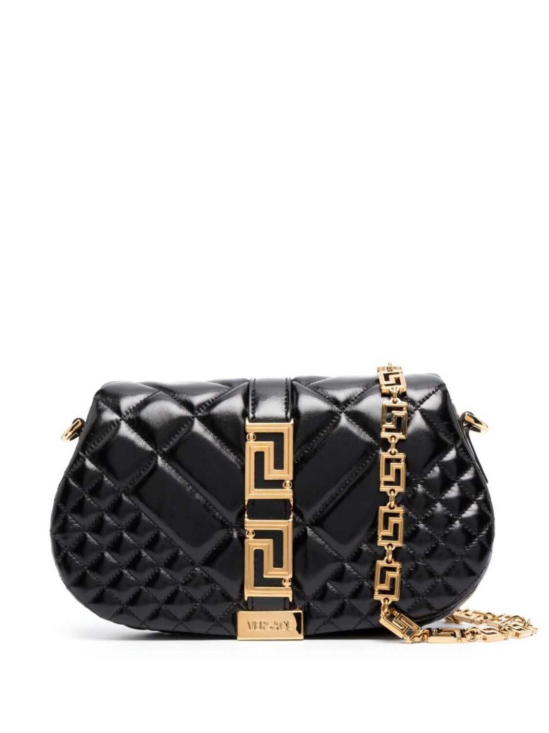 

Versace стеганая сумка на плечо Greca Goddess, черный
