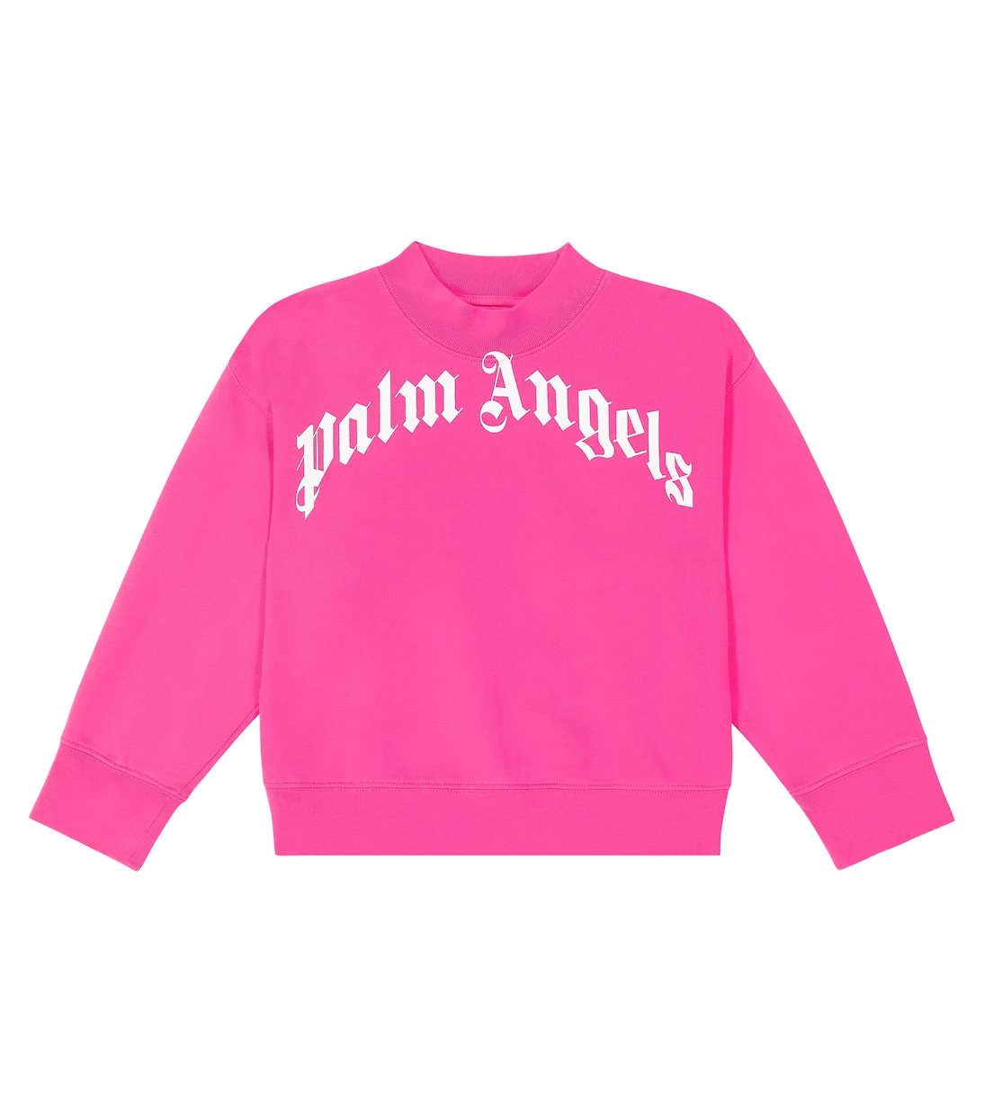 Толстовка из хлопкового джерси с логотипом Palm Angels Kids, розовый