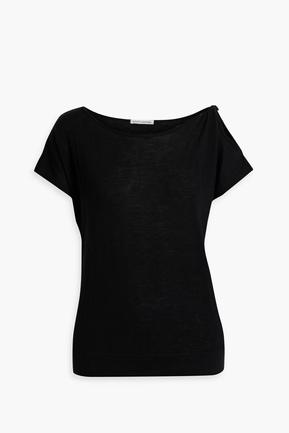 

Кашемировый топ с перекрученным вырезом Autumn Cashmere, черный