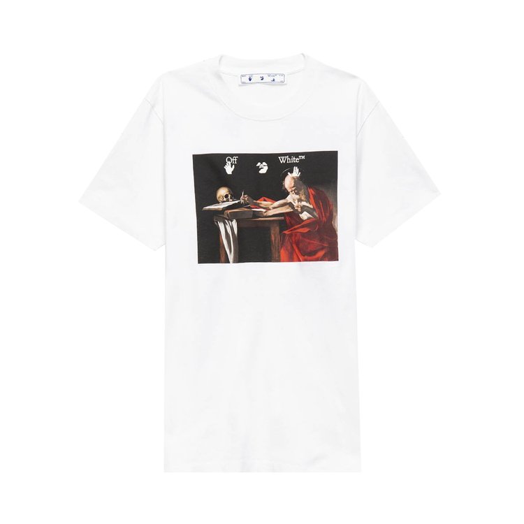 Футболка Off-White Caravaggio Slim Tee 'White', белый - фото