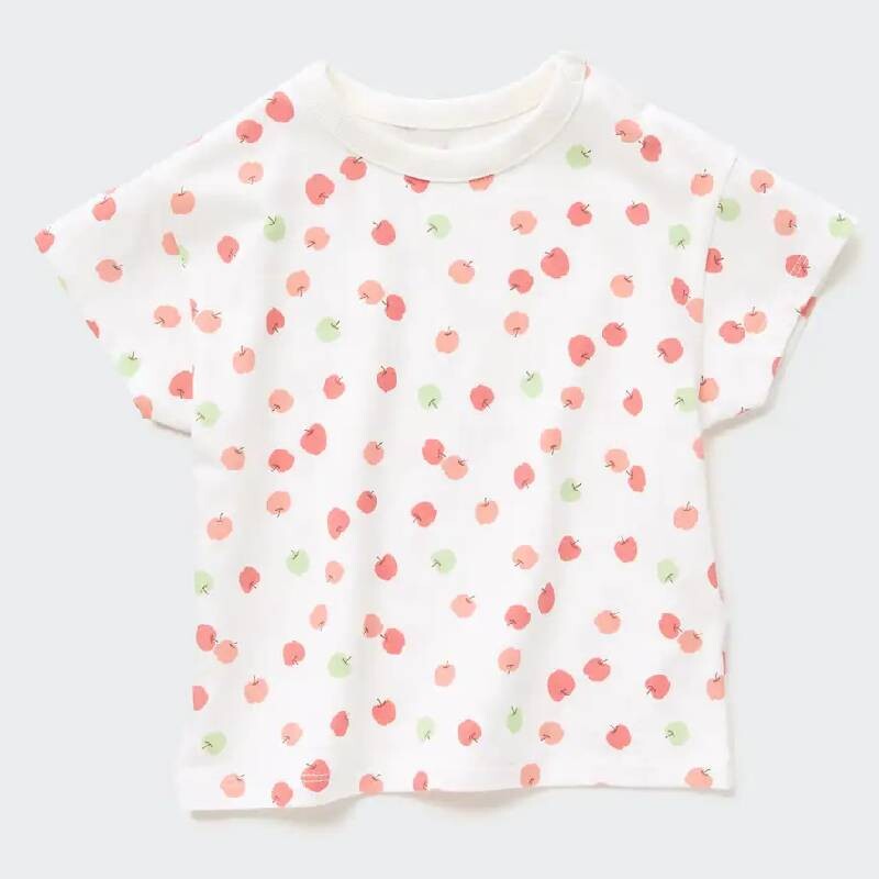 

Футболка для малышей Uniqlo Toddler Dry Short, белый с принтом