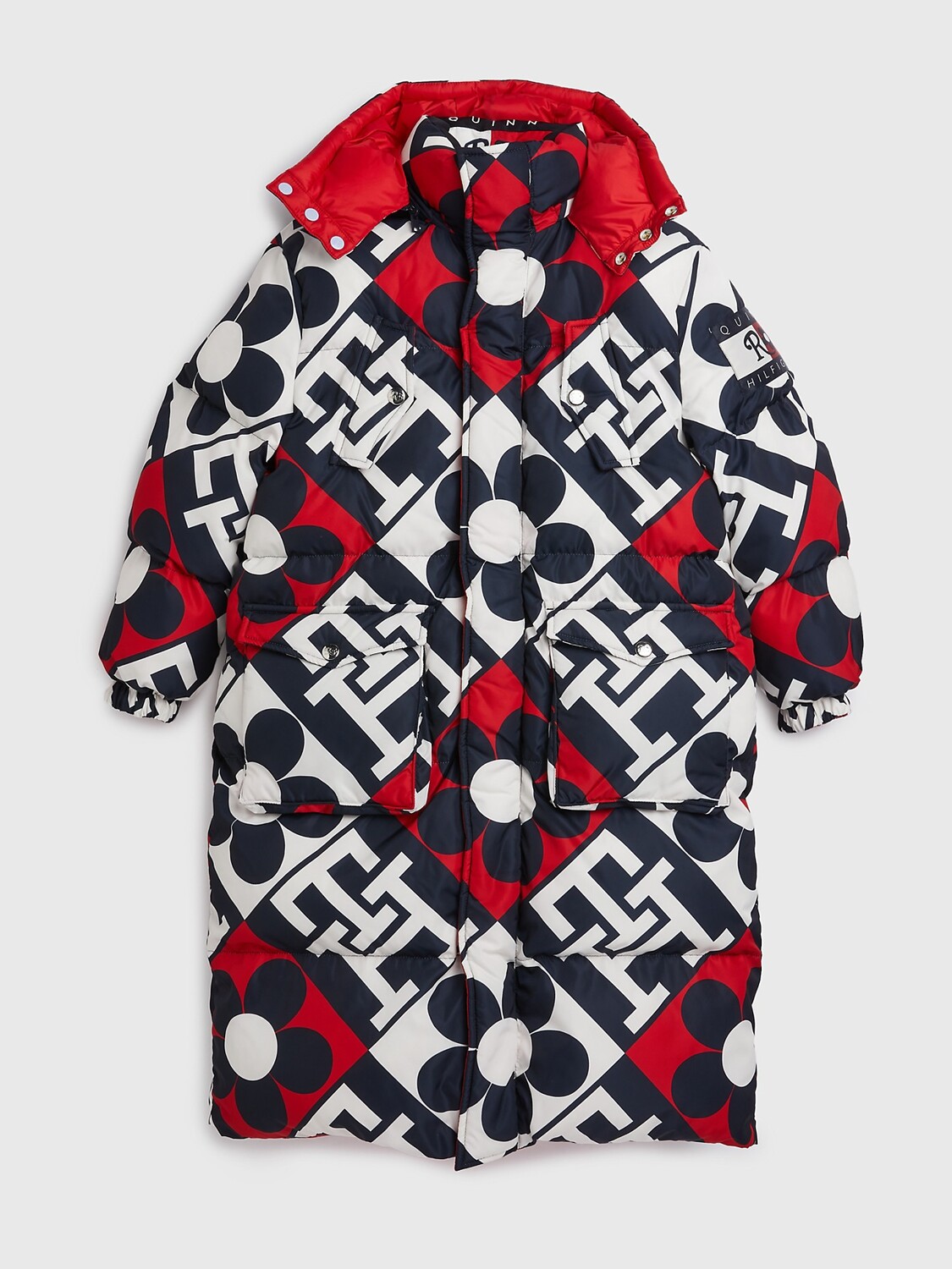 

Двусторонний пуховик th x richard quinn для детей Tommy Hilfiger, мульти/основной красный