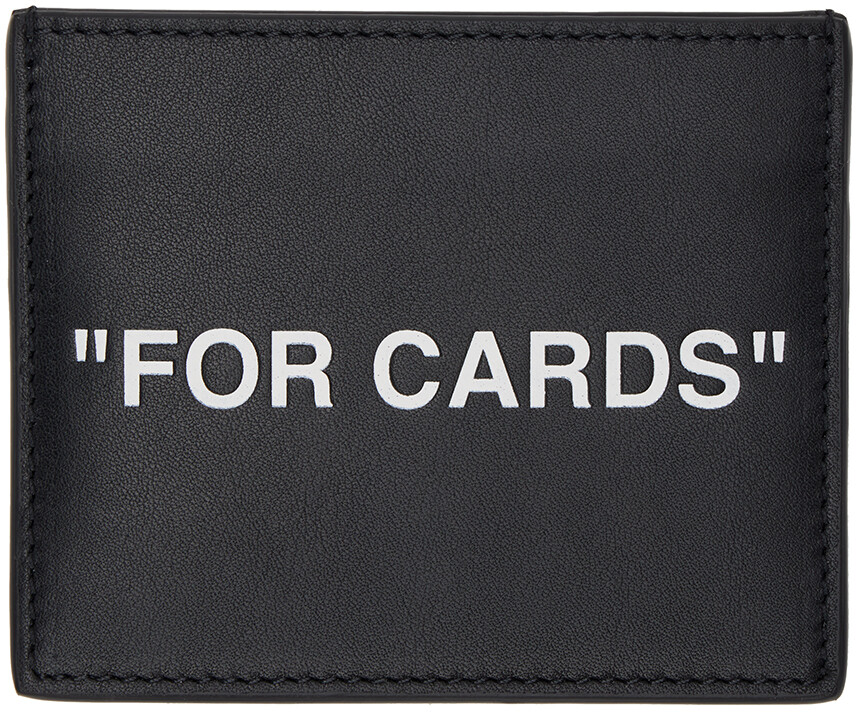 

Черная визитница For Cards Off-White