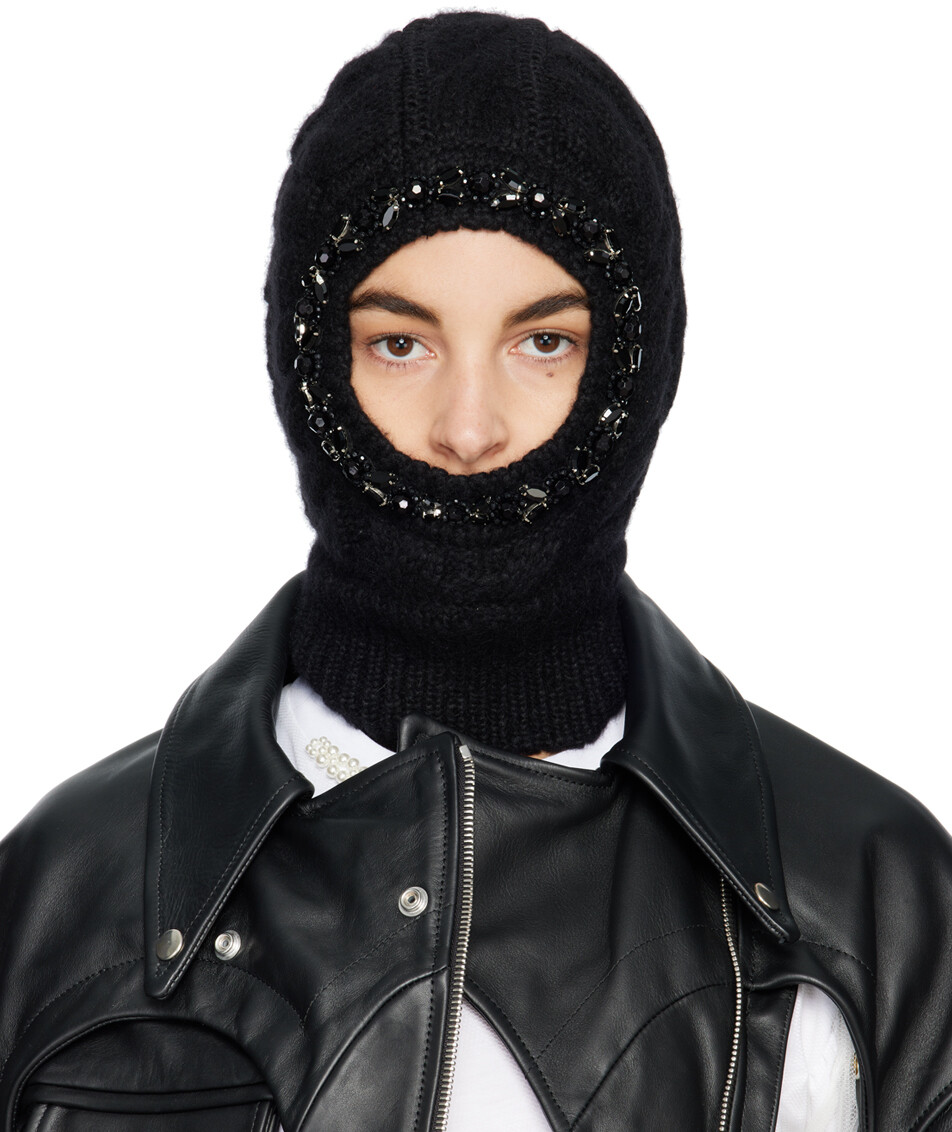 

Балаклава из черного бисера Simone Rocha