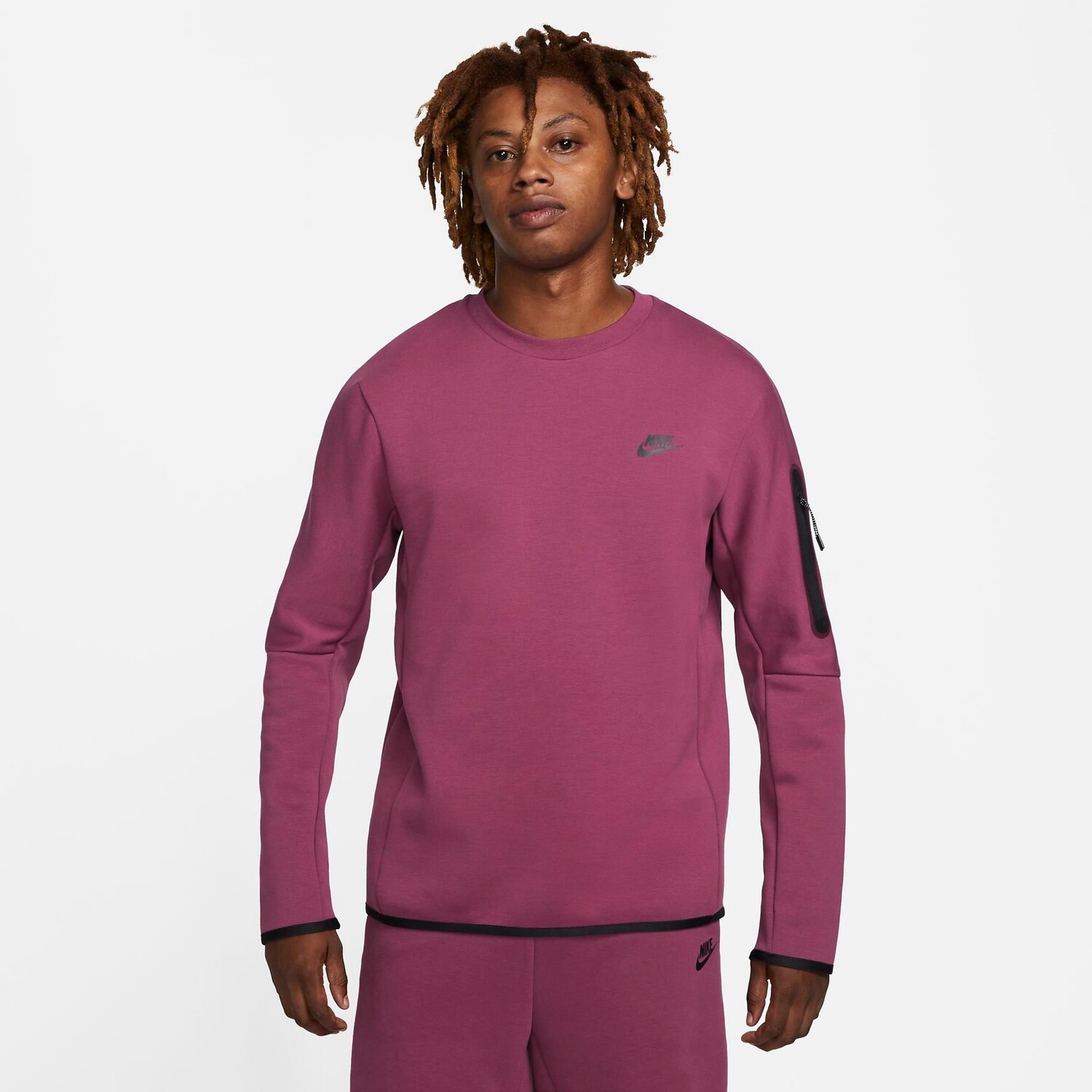 

Мужская толстовка с круглым вырезом Nike Sportswear Tech Fleece, красный