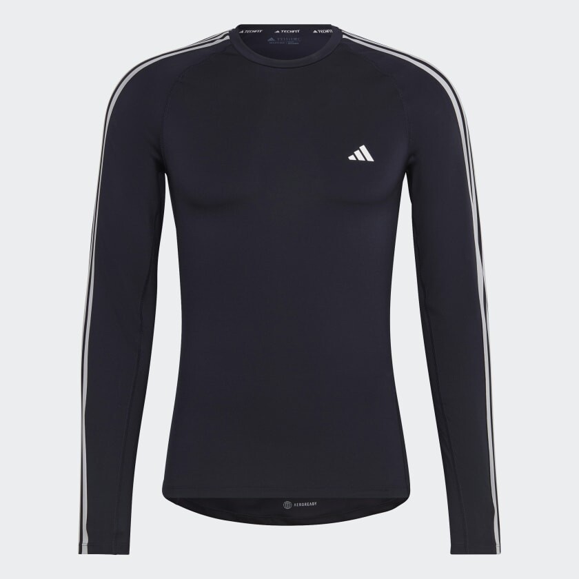 

Лонгслив Adidas Techfit 3-Stripes Long Sleeve Training, темно-синий