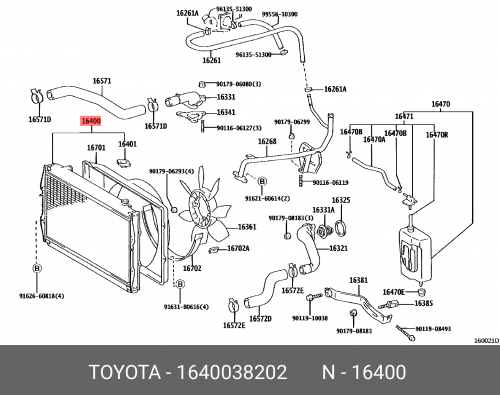 Радиатор/ radiator assy RADIATOR ASSY 1640038202 TOYOTA LEXUS