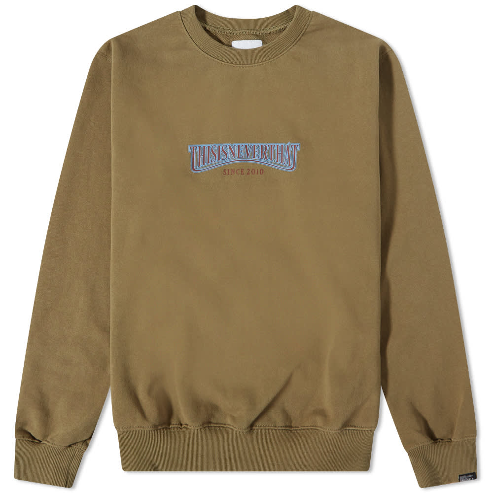 

Толстовка thisisneverthat Low Arch Crew Sweat, Коричневый