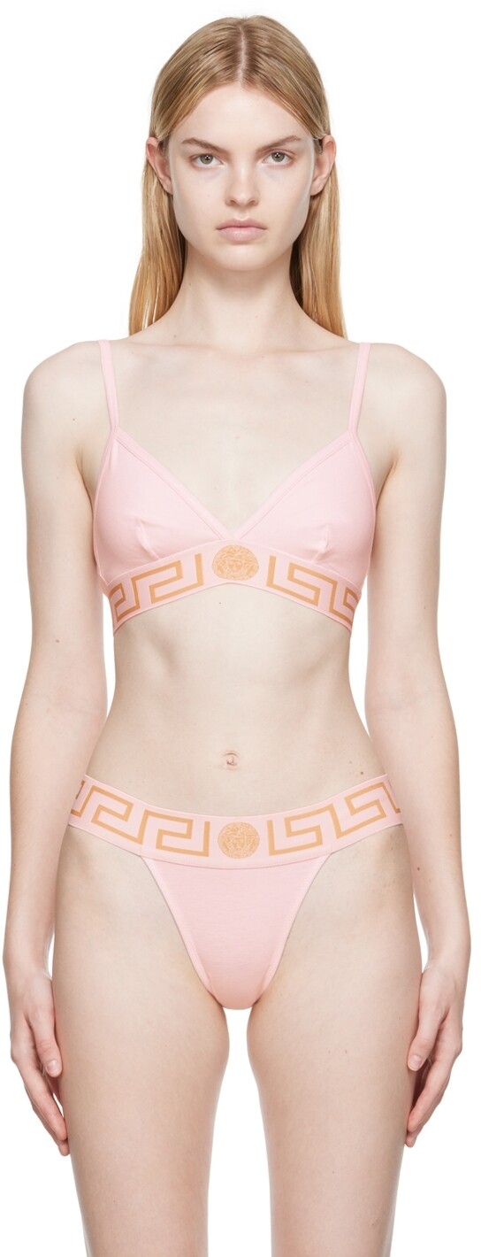 

Розовый - Бралетт с каймой Greca Versace Underwear