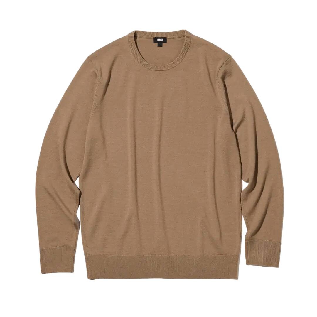 

Джемпер Uniqlo Extra Fine Merino, бежевый