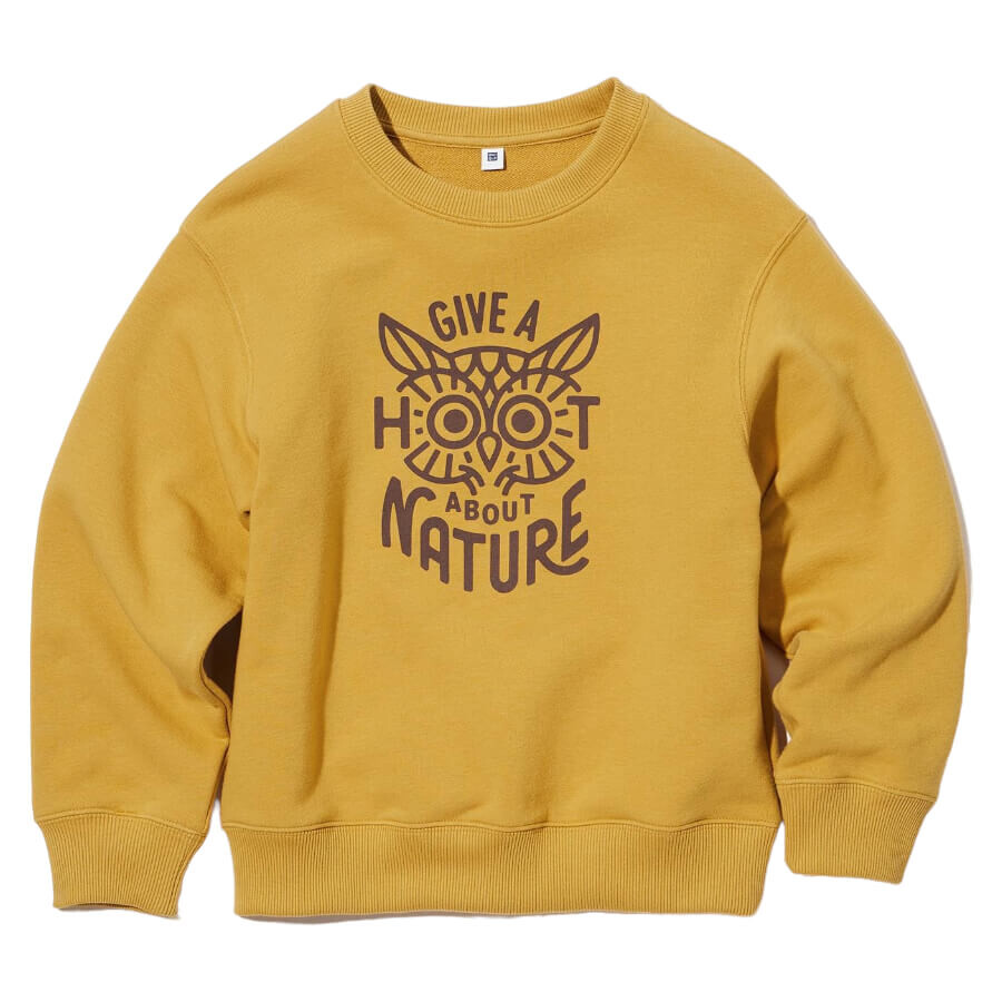

Свитшот Uniqlo Kids Ultra Stretch Graphic, желтый