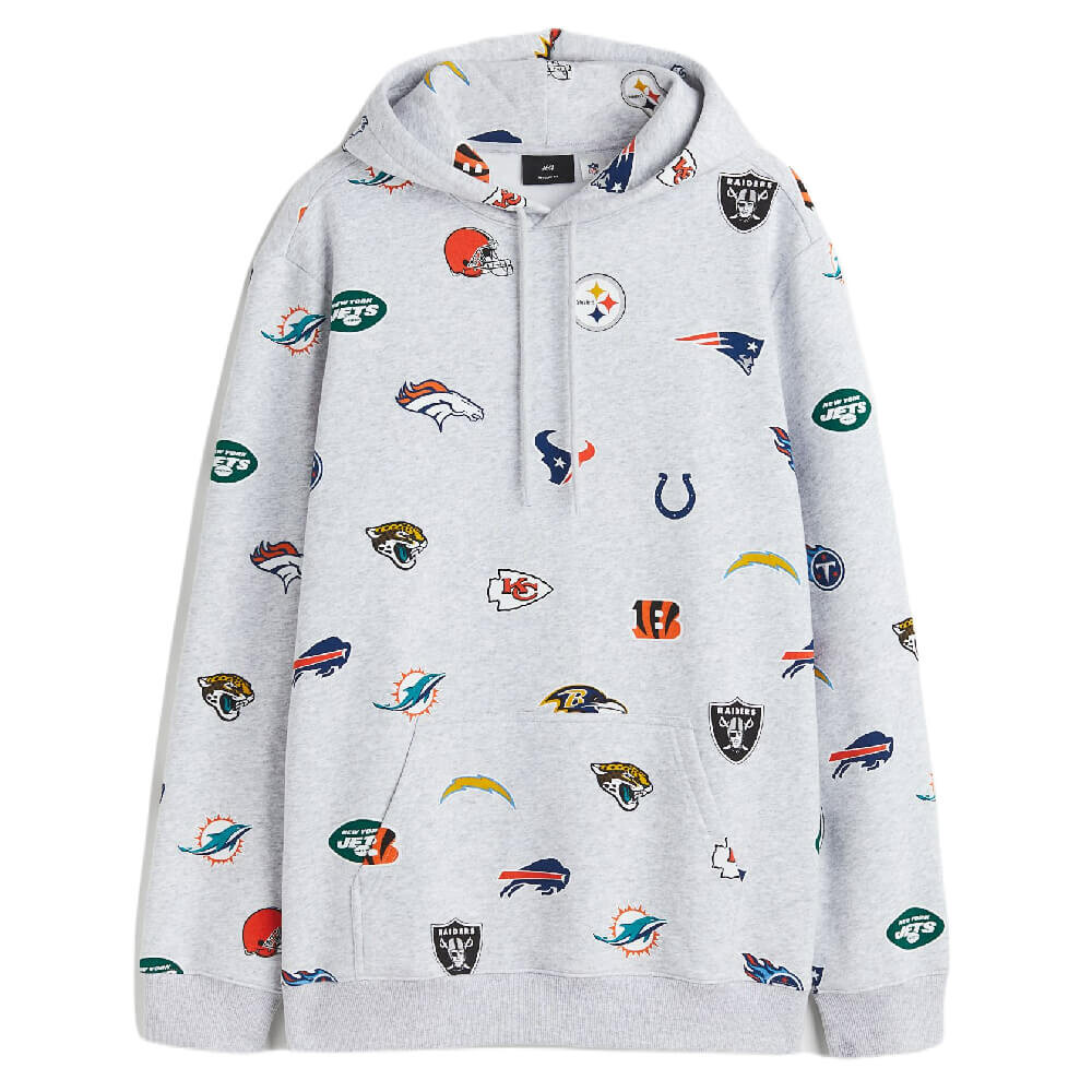 

Худи H&M NFL Regular Fit, серый