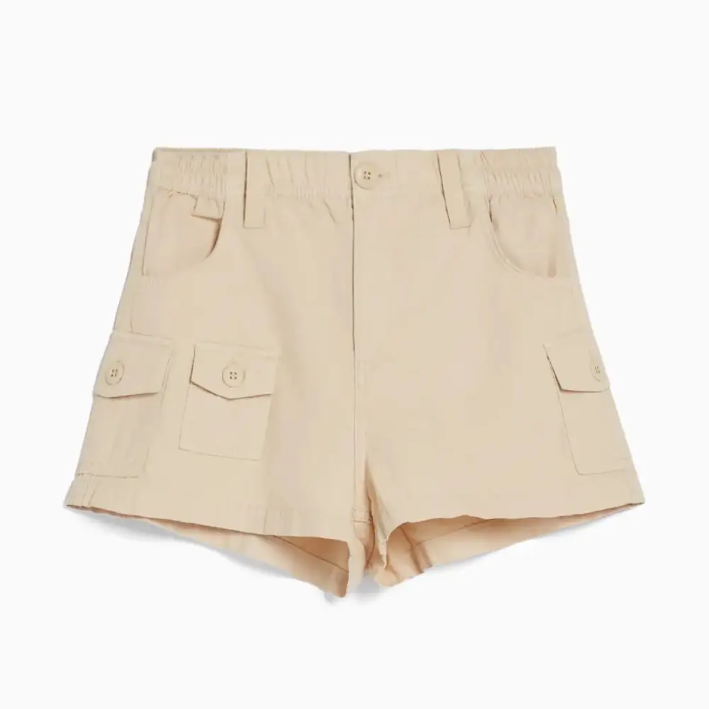 

Шорты Bershka Multi-Cargo Cotton, песочный