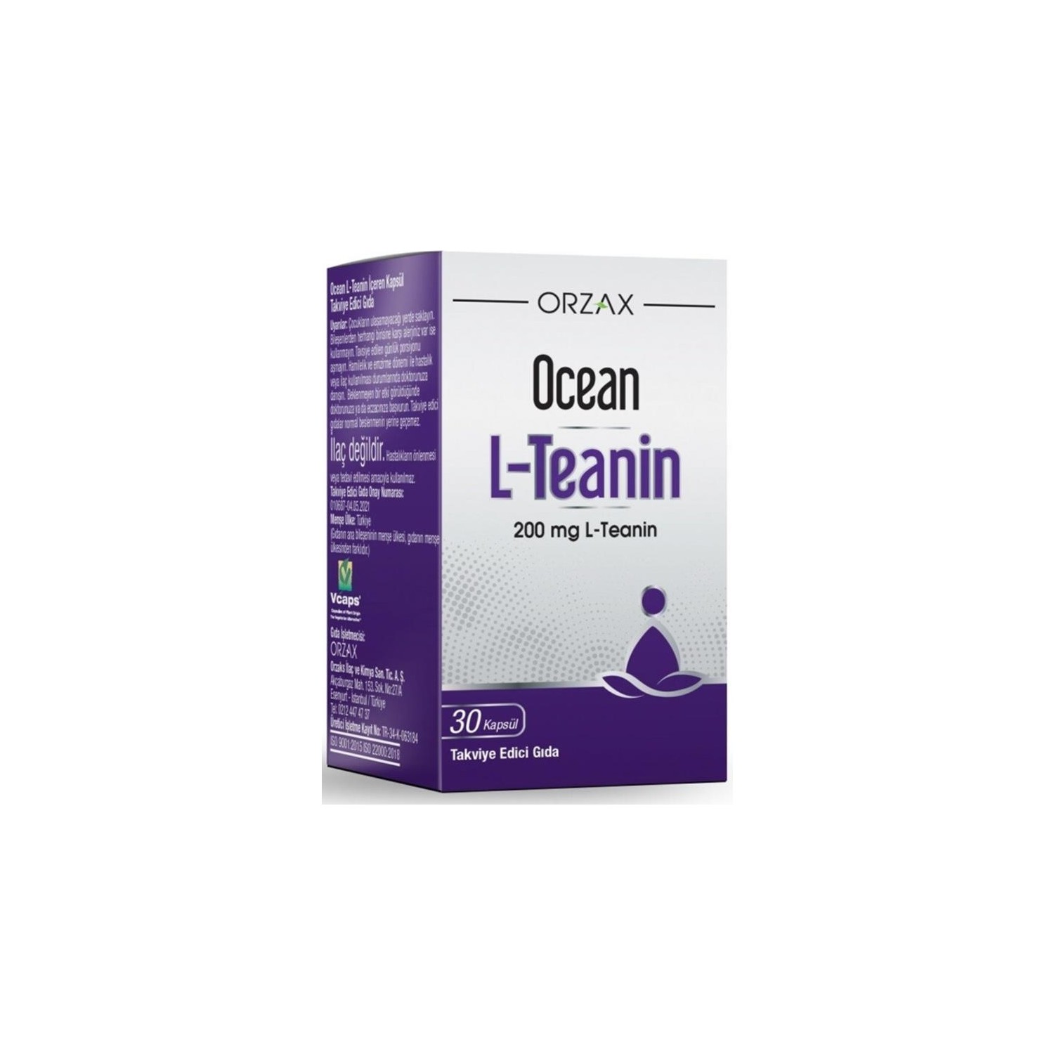 Пищевая добавка Orzax Ocean L-Theanine Supplementary Food, 30 капсул