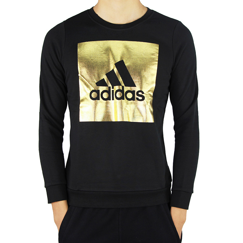Свитшот Adidas, черный/золотой