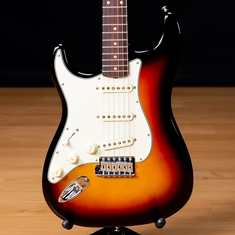 

Fender American Vintage II Stratocaster 1961 года для левшей - 3-цветные солнечные лучи SN V2205275 American Vintage II 1961 Stratocaster