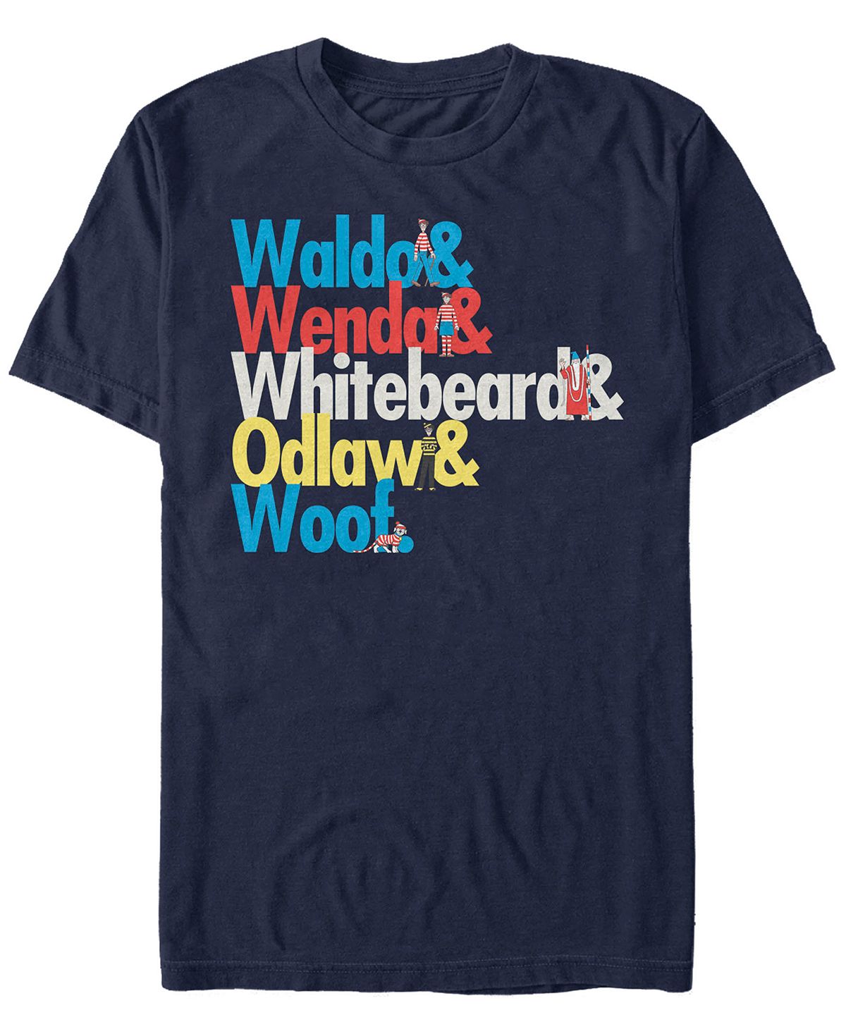 Где уолдо мужская футболка с коротким рукавом с именем персонажа Fifth Sun, синий emerson ralph waldo nature