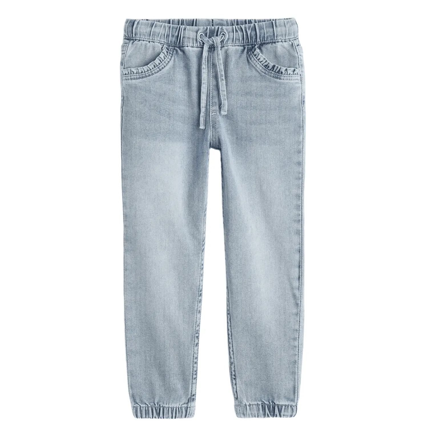 

Джоггеры H&M Ruffle-trimmed Denim, голубой