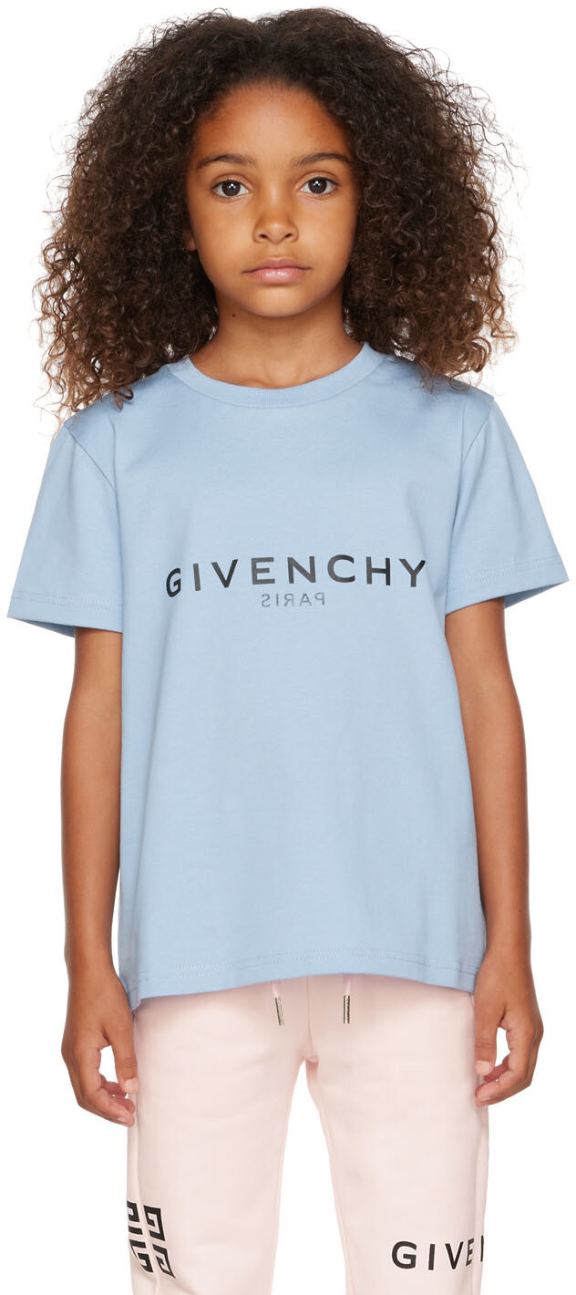 

Детская синяя классическая футболка Givenchy