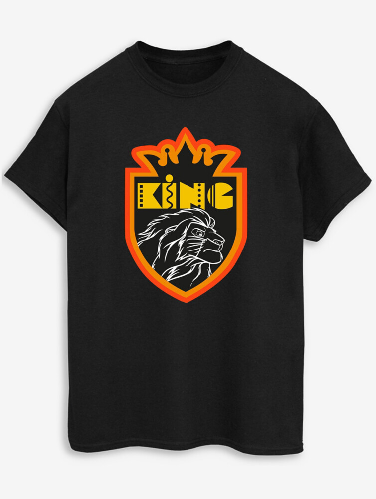 

Черная футболка с принтом для взрослых NW2 Disney The Lion King Crest George., черный