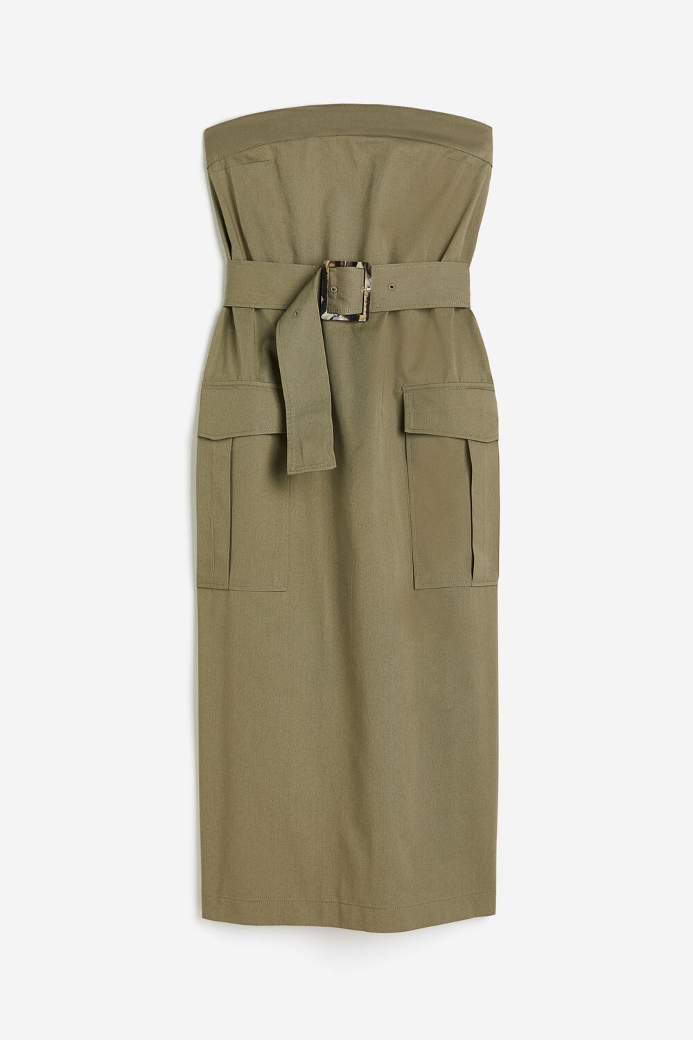 

Платье H&M Belted Bandeau, хаки