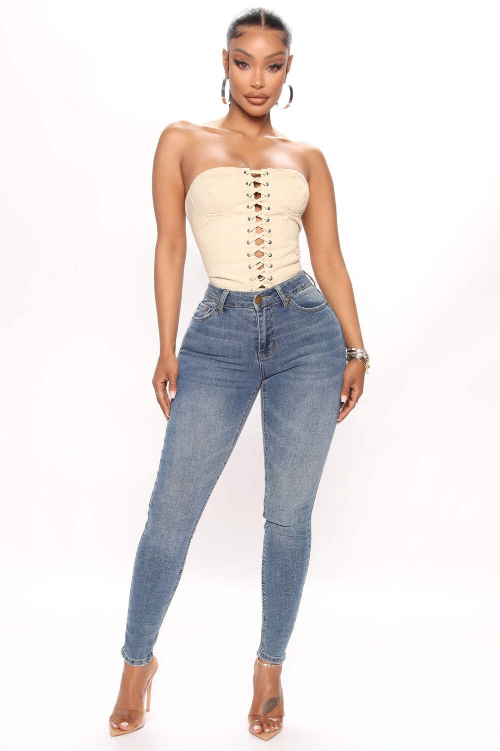 

Джинсы скинни Fashion Nova FNJW1M1128, синий