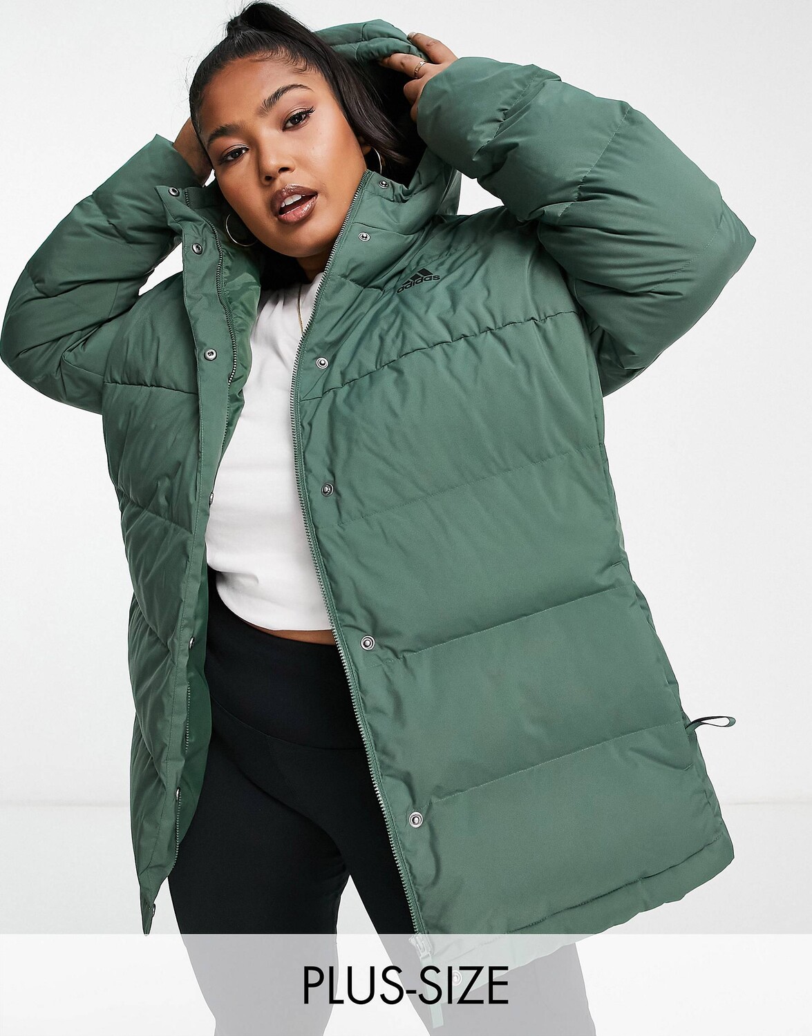 

Зеленое пальто adidas Outdoor Plus Helionic, Зеленый