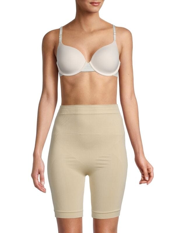 

Утягивающие шорты в рубчик с закрытыми ягодицами Rene Ruiz Collection Nude