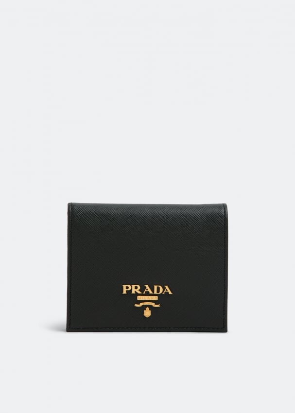 

Кошелек PRADA Small Saffiano leather wallet, черный