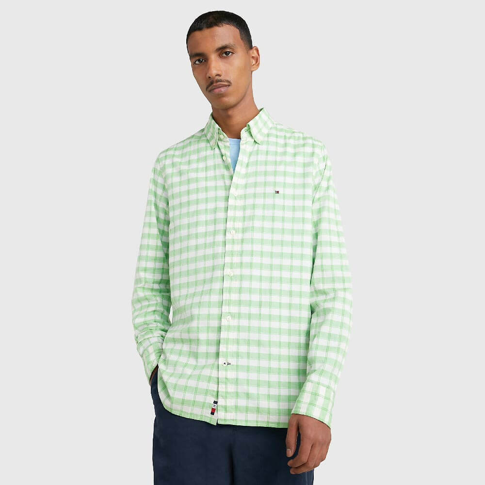 

Рубашка Tommy Hilfiger Slim Fit Check, зеленый/светло-зеленый