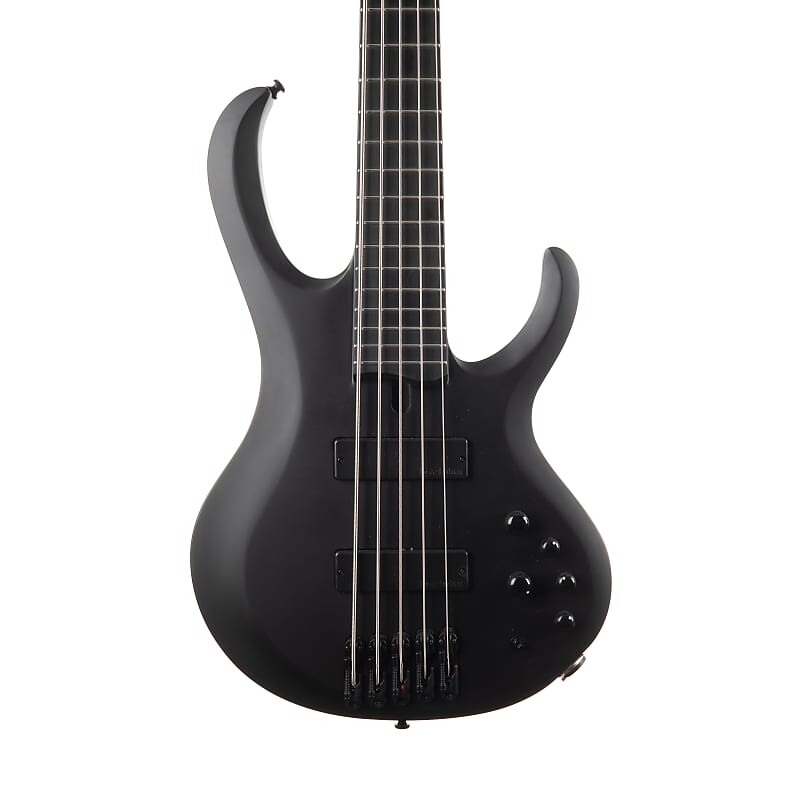 

Ibanez BTB625EX Iron Label 5-струнная бас-гитара - черная плоская