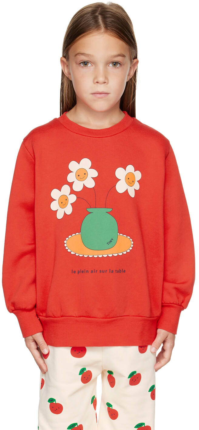 

Детская красная толстовка Les Fleurs TINYCOTTONS